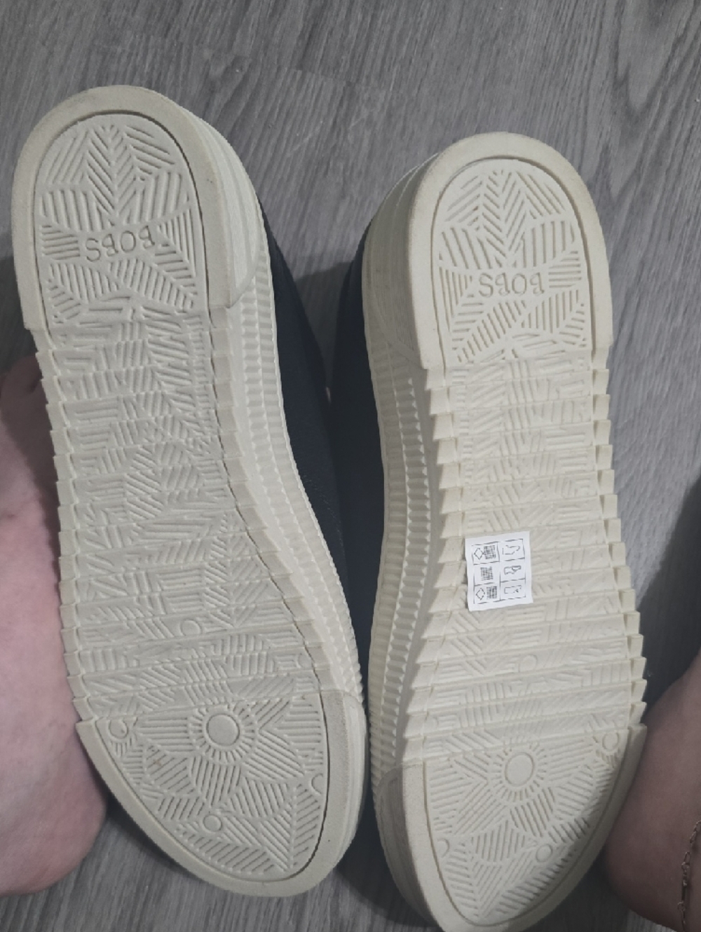 BOBS from Skechers Black Canvas Low-Top Sneakers with Cream Sole - Picture 3 of 3